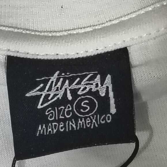 Stüssy Dice Graphic Tee White Size S NWT - Picture 4 of 7